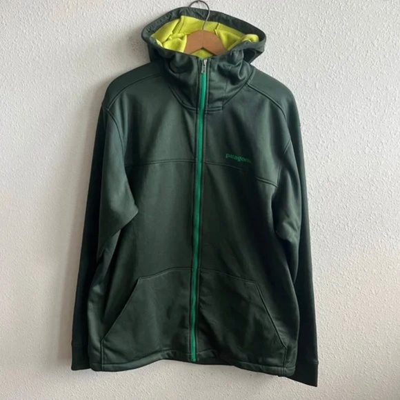 Patagonia Other - Patagonia Men's Slope Style Green Hoodie Full Zip Jacket Size L Style 29832FA14